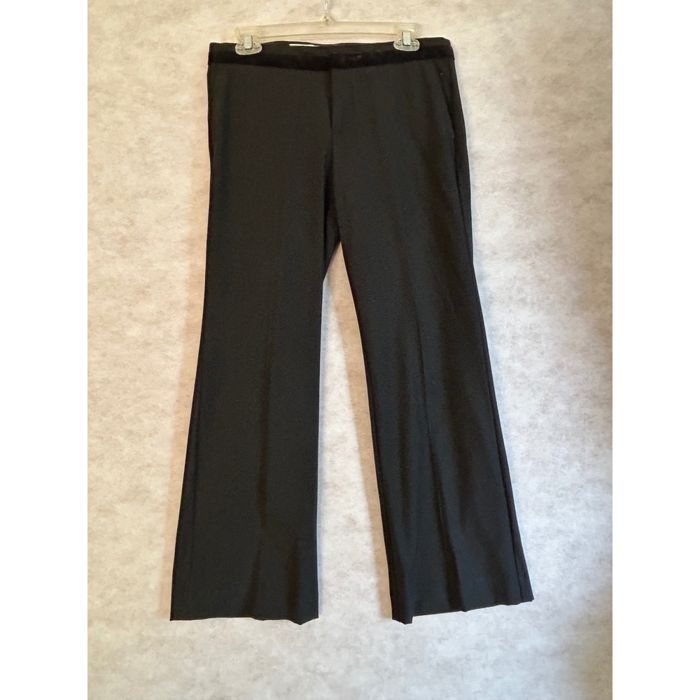 Old Navy Womens Low Waist Stretch Velvet Trim Bootcut Pants Black Size see pics